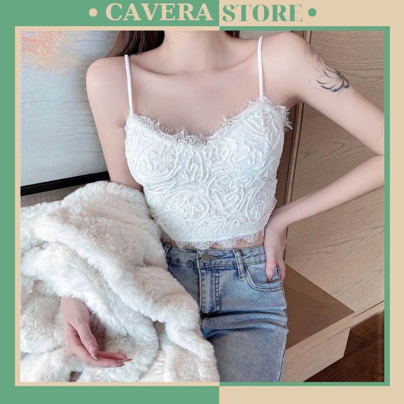 Áo ngực nữ ren 2 dây CAO CẤP - Bra nhung phối ren có đệm hàng cao cấp [áo lót bra] B379