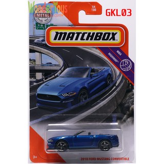 Xe mô hình Matchbox 2018 Ford Mustang Convertible - MBX Highway - 2020 - GKL03