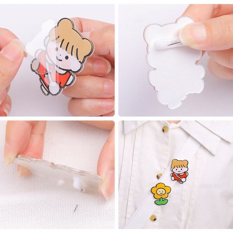 Huy Hiệu Balo, Pin Cài Áo Cartoon Badge Nhật Bản Cho Bé Đáng Yêu