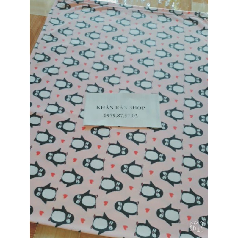Mền nỉ thái lan 1m2x1m6 mẫu cánh cụt hồng ẢNH THẬT