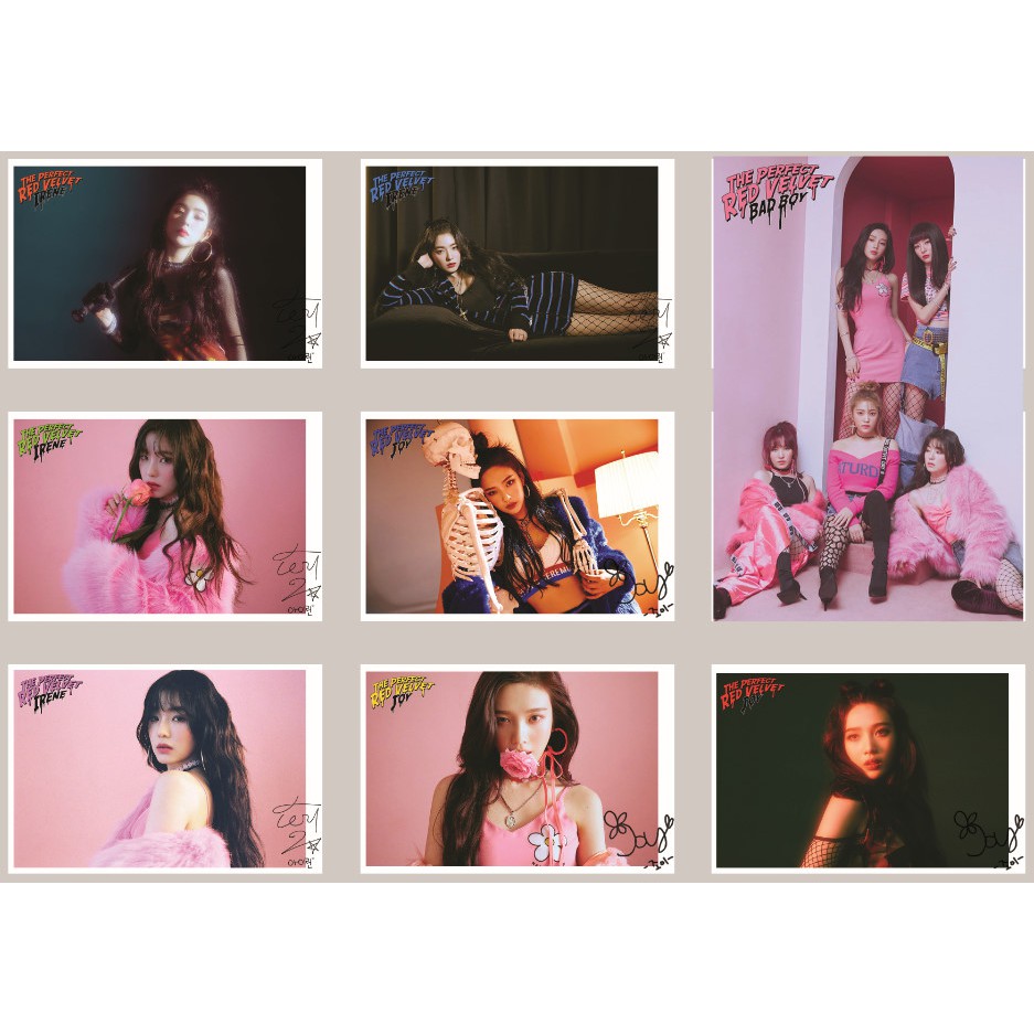 Lomo card ảnh nhóm nhạc RED VELVET BAD BOY Có chữ ký full 31 ảnh