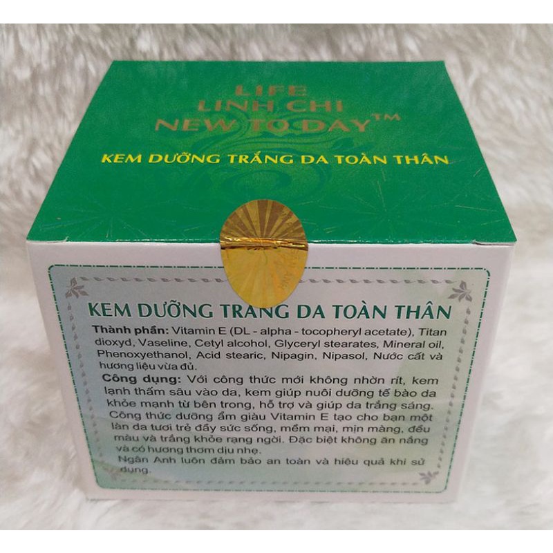 Kem Dưỡng Trắng Da Toàn Thân Linh Chi New Today 90g