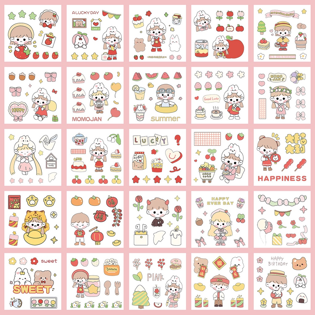 Set 25 sticker trang trí siêu cute - UniLabel