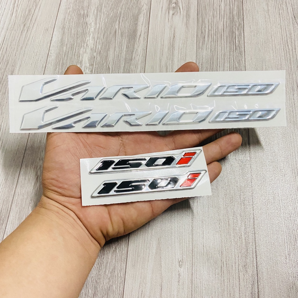 COMBO bộ tem chữ nỗi VARIO 150 và bộ tem số nỗi 125i hoặc 150i, tem trang trí xe máy