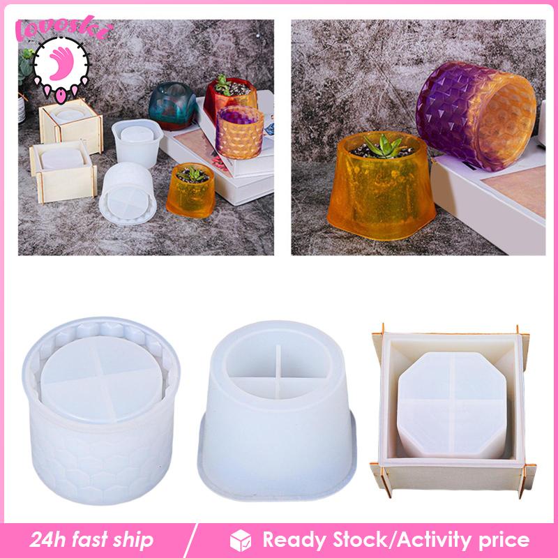 Khuôn Silicone Hình Tổ Ong Làm Chậu Hoa DIY