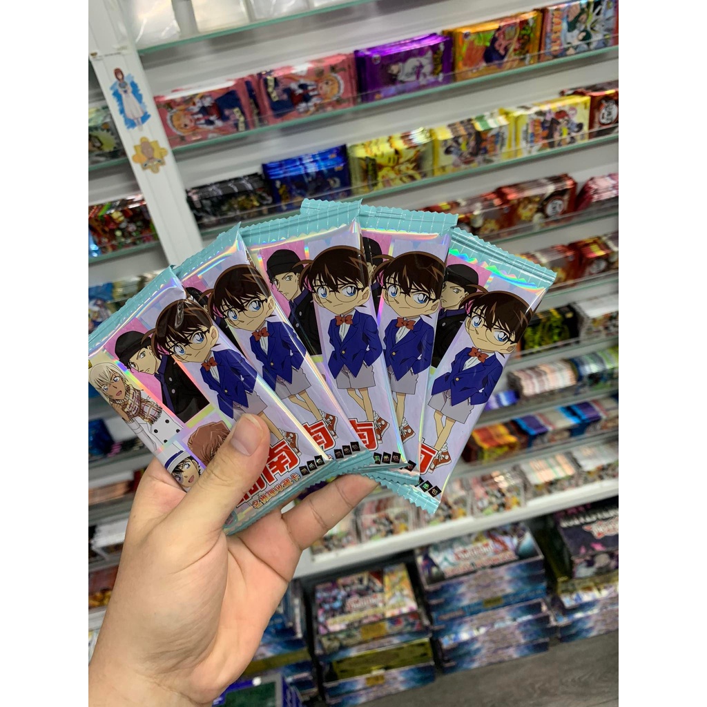 Set 5 ảnh thẻ nhân phẩm Anime Conan ngẫu nhiên chibi xinh xắn - chính hãng kayou