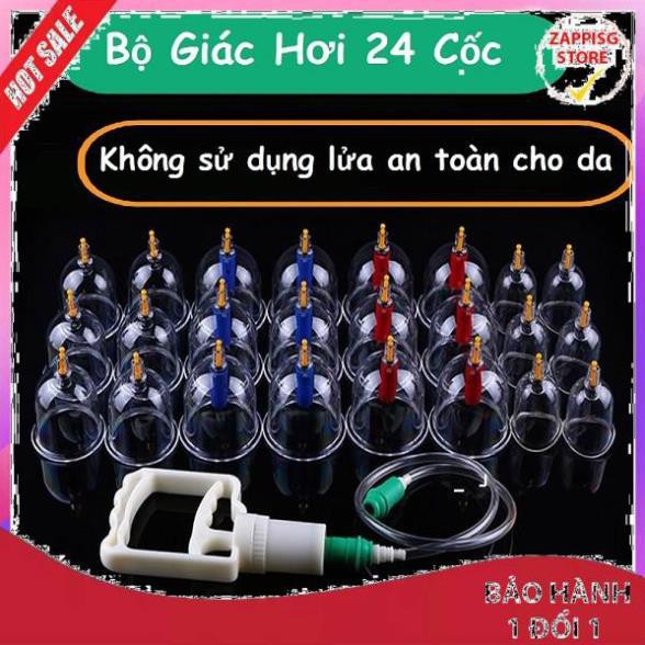 Bộ giác hơi 24 phụ kiện không dùng lửa,giác hơi tại nhà,giac hoi không dùng lửa,an toàn,dễ sử dụng,bảo hành toàn quốc