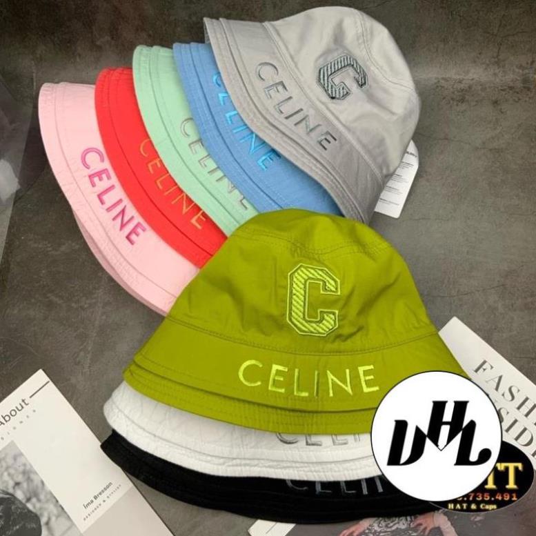 Mũ Bucket Unisex Form Cụp thêu C Celne 2 Vành Thời Trang unisex Nam Nữ