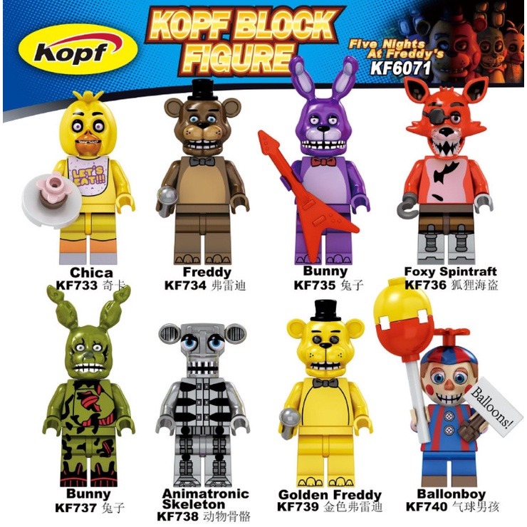 Đồ chơi lắp ráp Minifigures nhân vật Five Nights at Freddy's KF6071