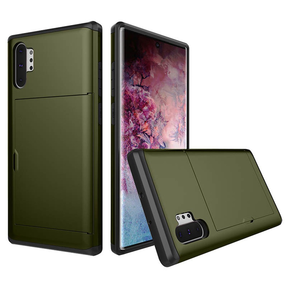 Ốp điện thoại có ngăn đựng thẻ dạng trượt cho Samsung Galaxy Note 10 Plus 5G Note10 9 8 5 4 Note 10+ 10plus Note9 Note8