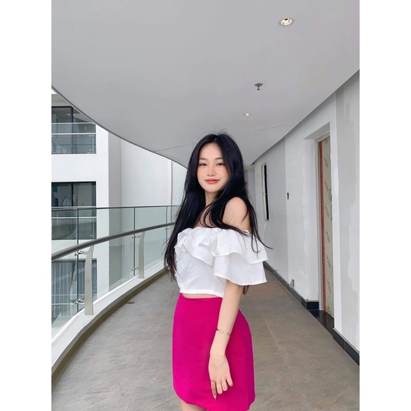 Áo 2 dây bèo ngang vai