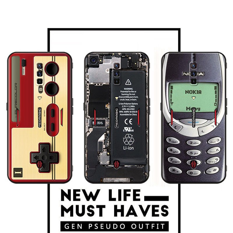 Dành Cho ZTE Nubia Red Magic 6 Ốp Lưng Magic6 HD Retro Điện Thoại TPU Fundas Cho Nubia RedMagic 6 NX