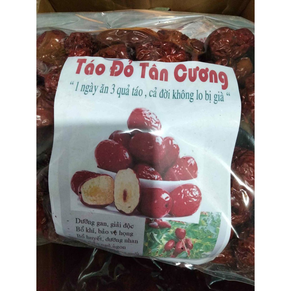 Táo đỏ sấy khô 500g, táo đỏ tân cương, ăn rất ngọt, hãm nước uống, ngâm r rất tốt cho sức khỏe