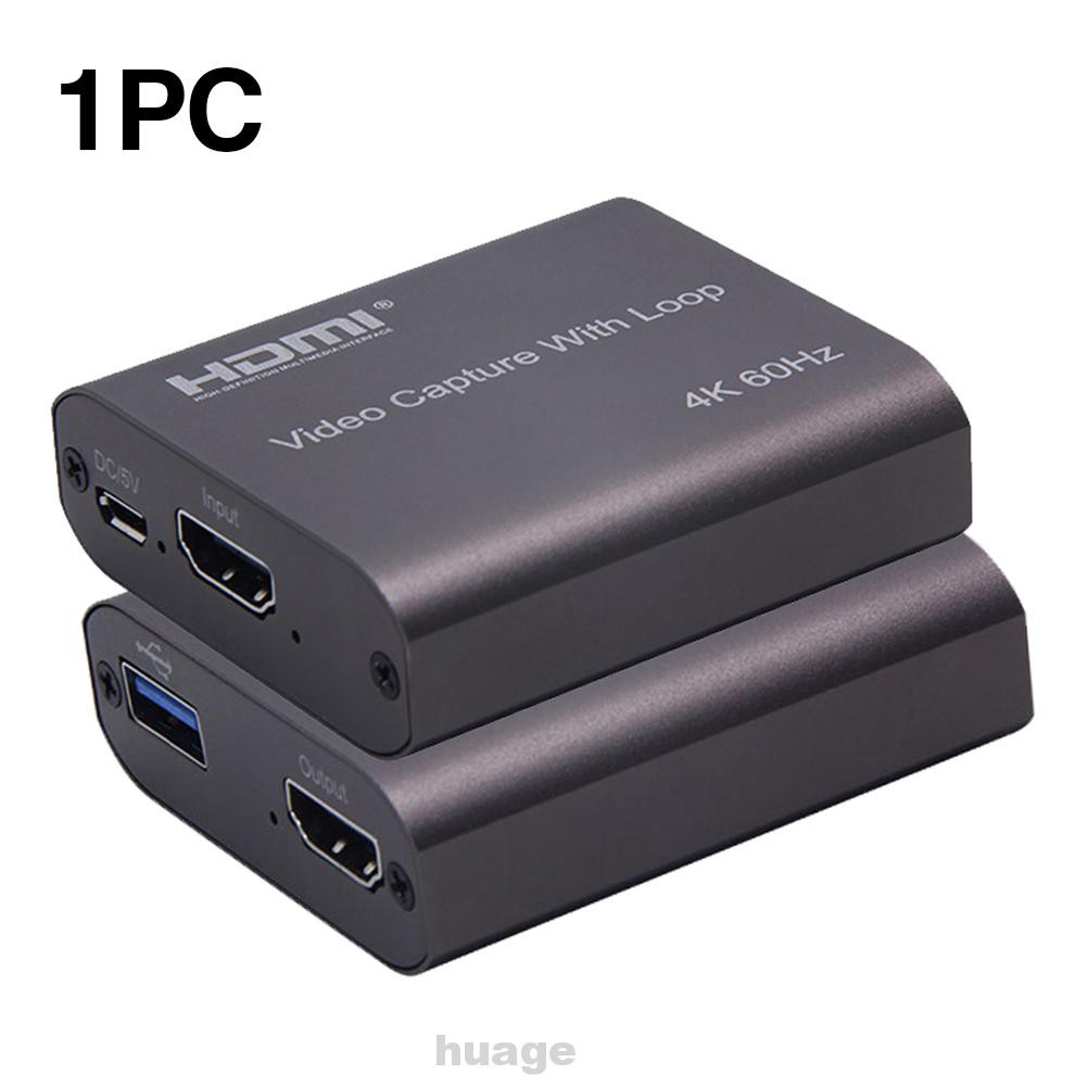 Game Portable HD 1080P Recording Aluminium Alloy Live Streaming 4K 60Hz Online Teaching USB3.0 HDMI Video Capture Card