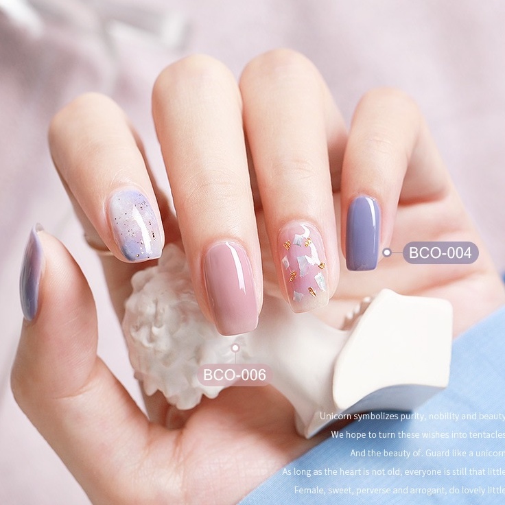 Sơn gel AS dùng máy hơ gel sơn móng tay gel sơn nail tone màu hồng be trắng sữa chua NAIL SUZY mã BCO 15ml
