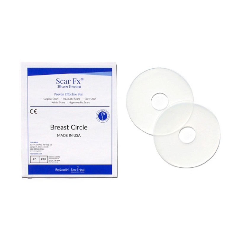 Miếng dán xóa mờ sẹo phẫu thuật ngực Rejuvaskin Scar FX 3″ Breast Circle