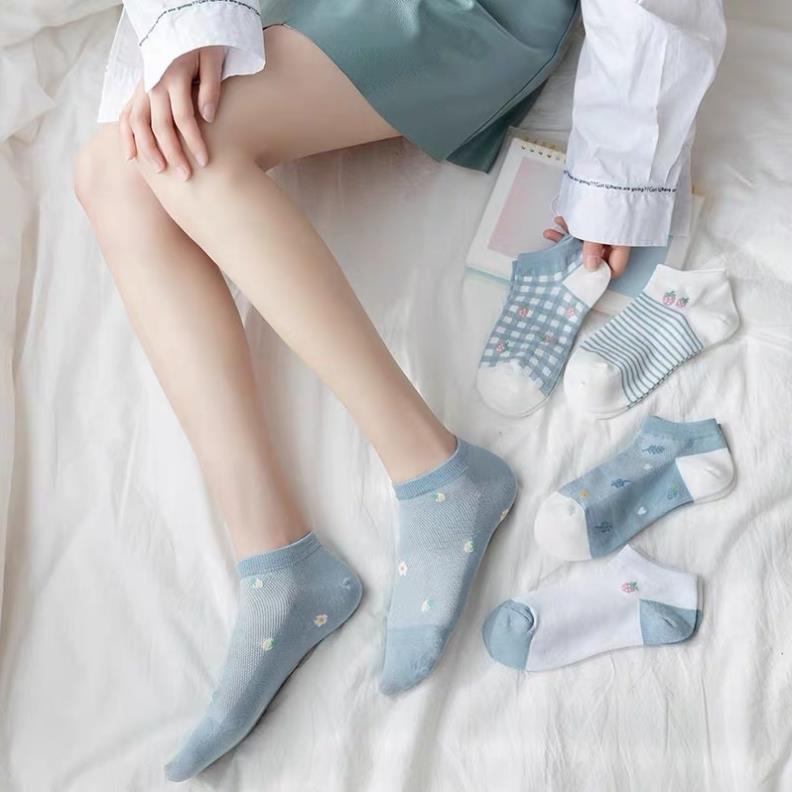 Tất vớ nữ dâu xanh Cradin chất liệu vải Hàn co giãn bốn chiều,phong cách hiện đại tt5