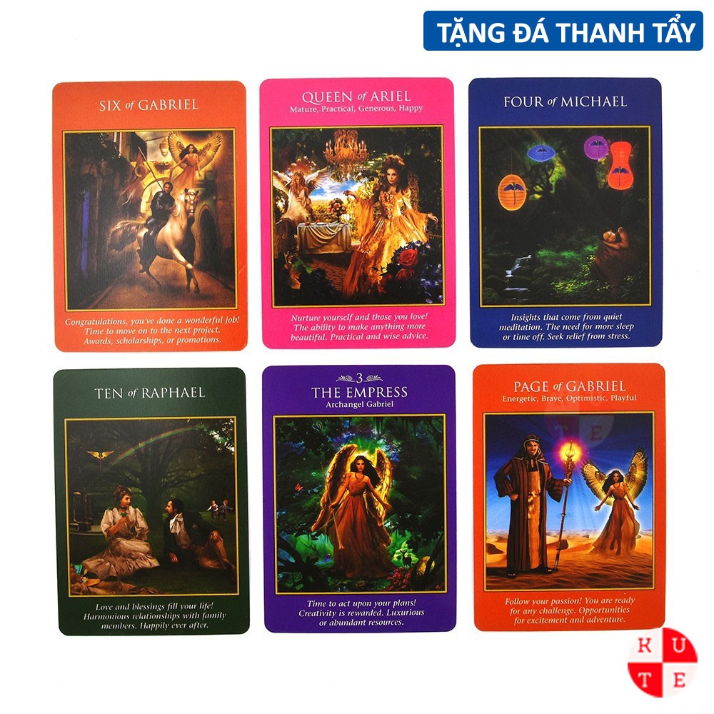 Bài Tarot ArchAngel Power 78 Lá Bài Tặng Đá Thanh Tẩy C53