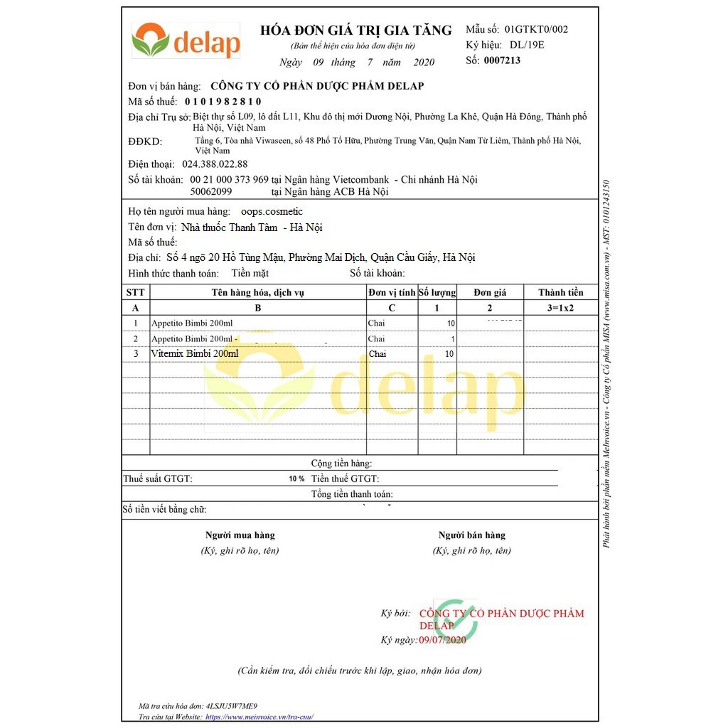 Vitemix Bimbi hộp 200ml giúp bổ sung khoáng chất và vitamin cho bé H231 | Thế Giới Skin Care