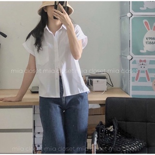 Áo sơ mi tay hến chất đũi mát