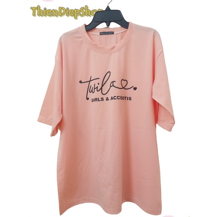 Áo thun nữ form rộng, tay lỡ, vải cotton in chữ font đẹp đủ màu mềm, mịn, mát free size - Freeship