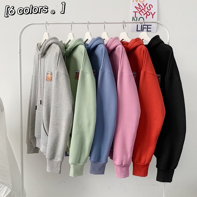 Áo hoodie lô gô gấu