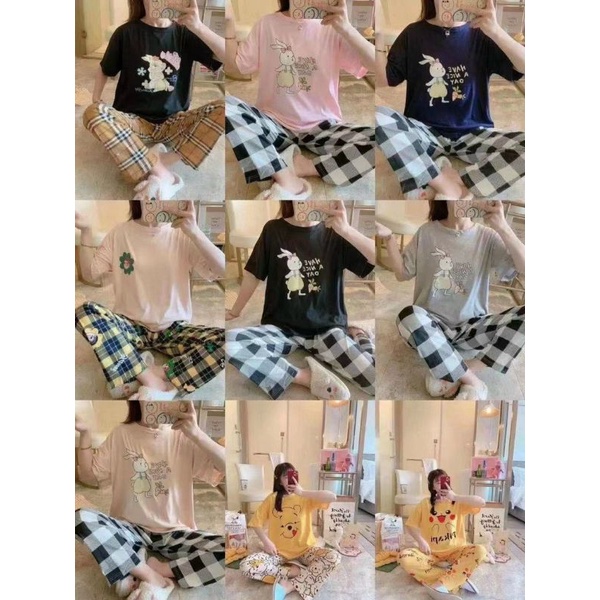 BỘ THUN QC MẶC NHÀ TAY NGẮN QUẦN DÀI HOẠT HÌNH | BigBuy360 - bigbuy360.vn