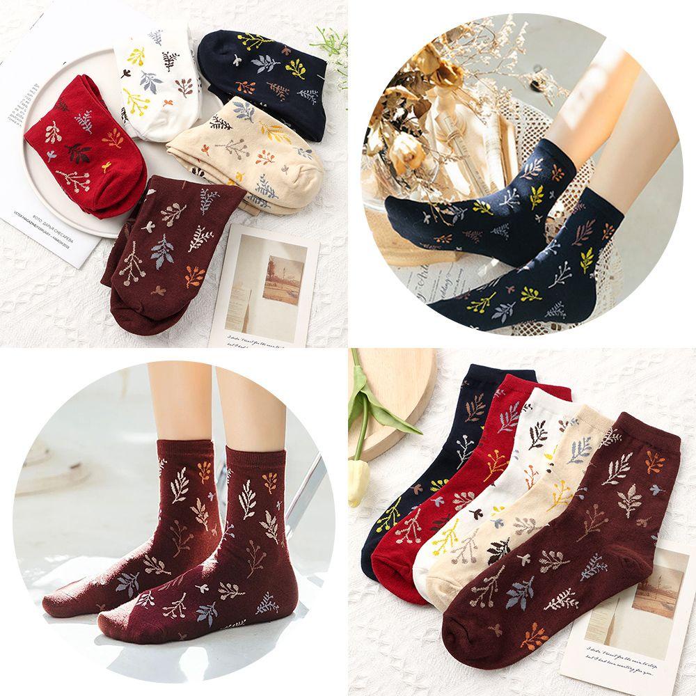 HS Vớ Cotton Không Đường May In Họa Tiết Phong Cách Nhật Bản