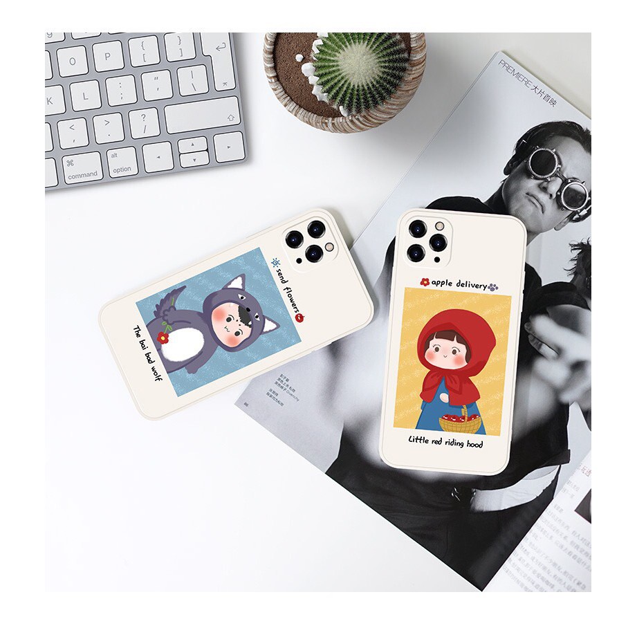 Ốp Lưng iPhone Ốp Đôi Dẻo Chống Sốc Đôi Sói - Bé Khăn Đỏ Iphone 6 6s 6plus 6splus 7plus 8plus x xs xsmax 11 promax 12pro | BigBuy360 - bigbuy360.vn