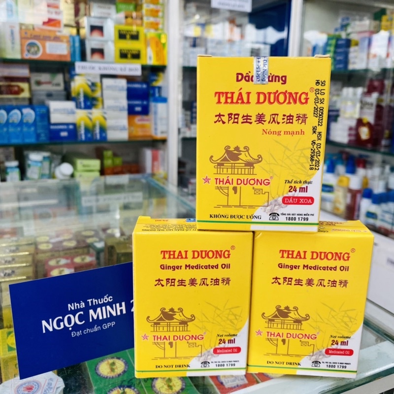 ✅ [Chính Hãng] Dầu gừng Thái Dương chai 24ml (Nóng mạnh) ginger medicated oil