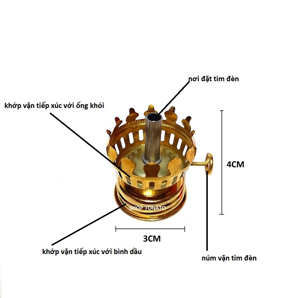 HỌNG ĐÈN DẦU,CỔ ĐÈN DẦU BẰNG SÁT CAO 4CM