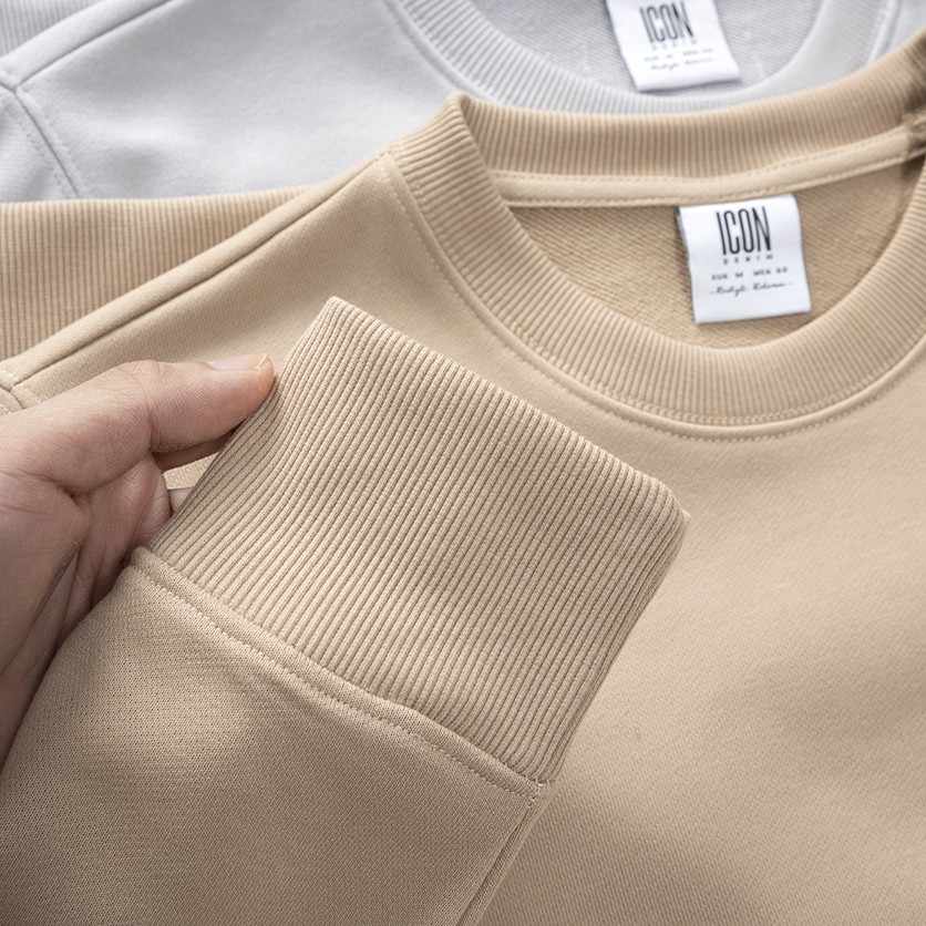 Áo Nỉ Trơn Tay Dài ICON DENIM Feel Good Basics | BigBuy360 - bigbuy360.vn