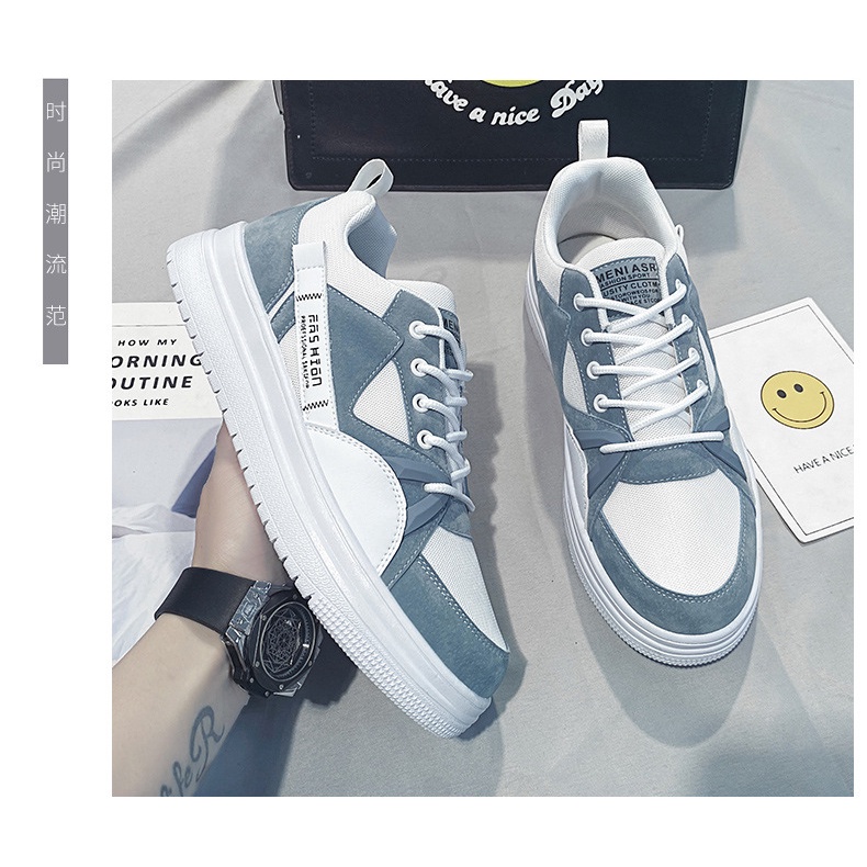 Giày sneaker nam thể thao Fashion Sport phối da lộn cực chất thời trang ulzzang Hàn Quốc TH-95