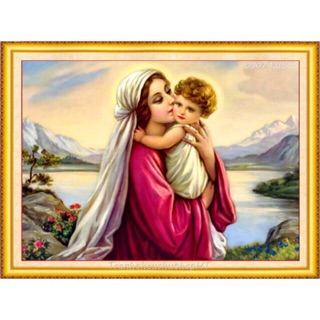 Tranh đính đá tình yêu đức mẹ maria lv423 kt 65x50cm