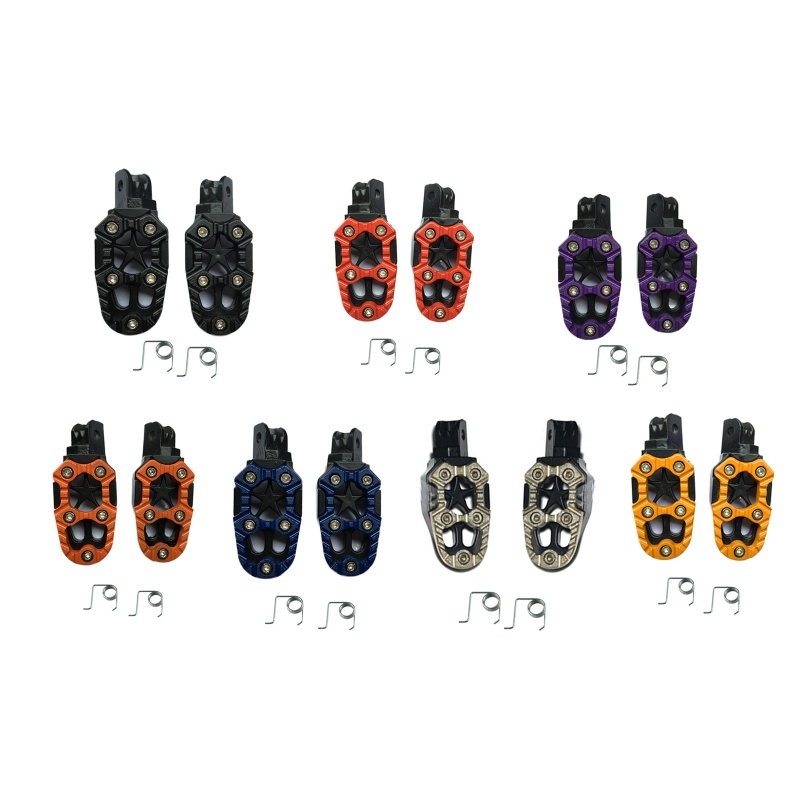 Set 2 Bàn Đạp Kim Loại 8mm Chuyên Dụng Cho Xe Mô Tô Địa Hình