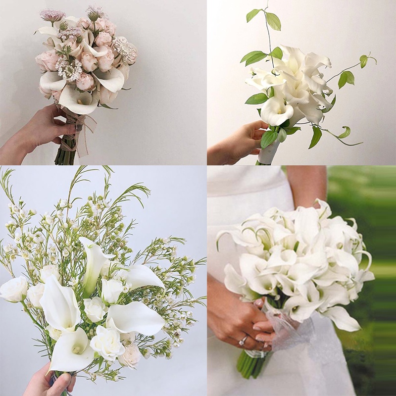 1 Bó Hoa Lily Nhân Tạo Chất Liệu PU Dùng Để Trang Trí Tiệc Cưới