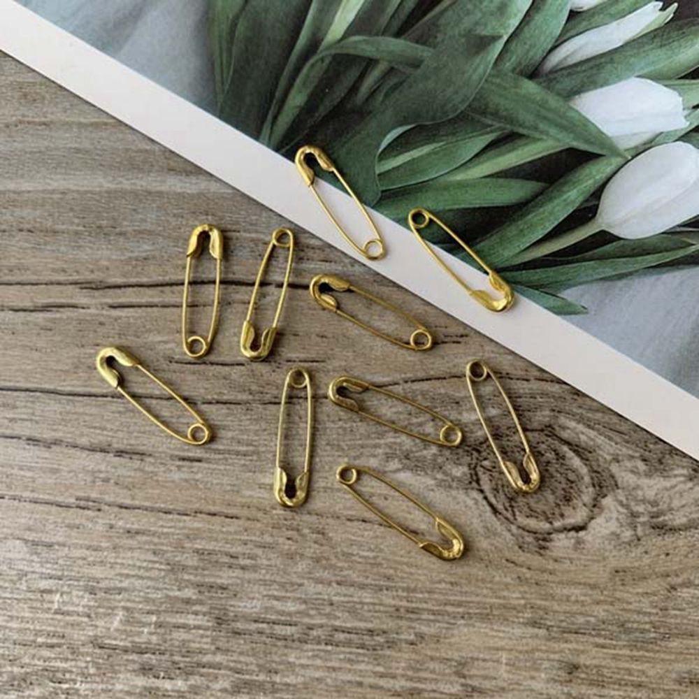 Set 10 kim băng mini 19x4mm bằng kim loại nhiều màu sắc tuỳ chọn dùng may quần áo búp bê