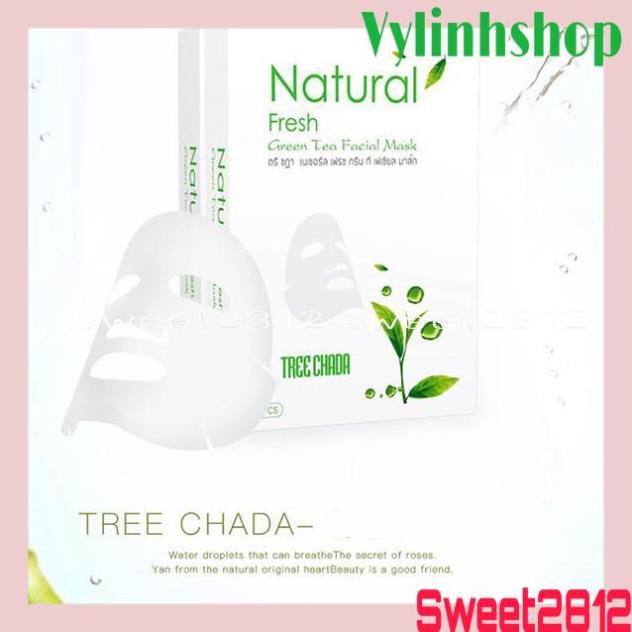 Mặt Nạ Trà Xanh Natural Fresh Green Tea Facial Mask Treechada