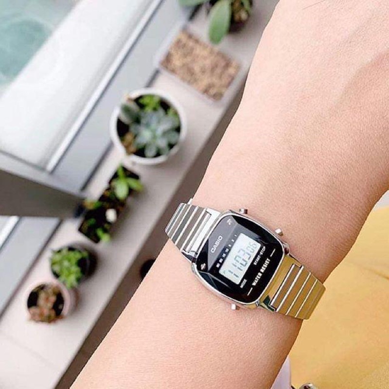 Đồng hồ casio nữ LA670 vintage trẻ trung giá rẻ, dây thép không gỉ chống nước