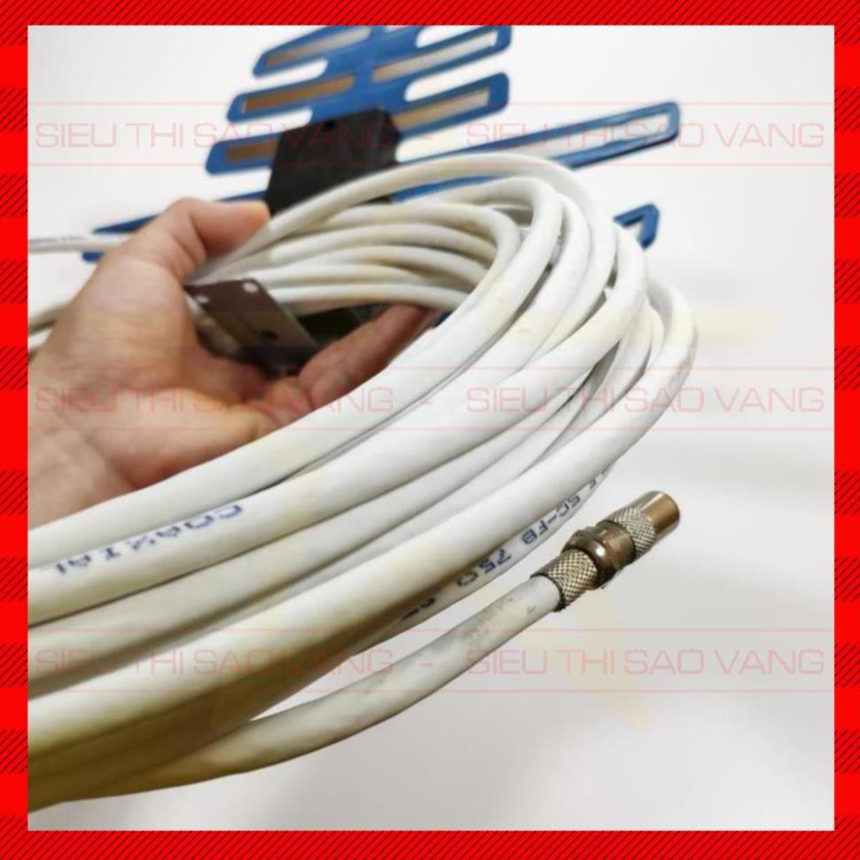 Anten DVB T2 bọc nhựa xanh kèm dây 15m- thu sóng tốt - Bảo hành 12 tháng