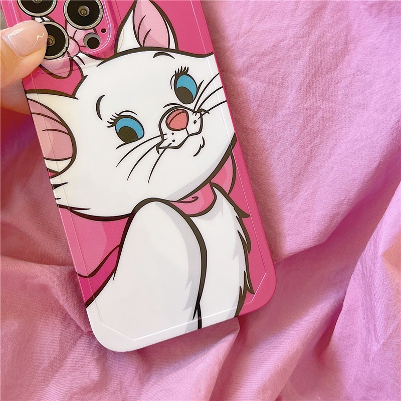 DISNEY Ốp Điện Thoại TPU Dẻo Họa Tiết Hoạt Hình Mèo Marie Dễ Thương Cho iPhone 14 13 12 11 Pro Max XR X XSMAX
