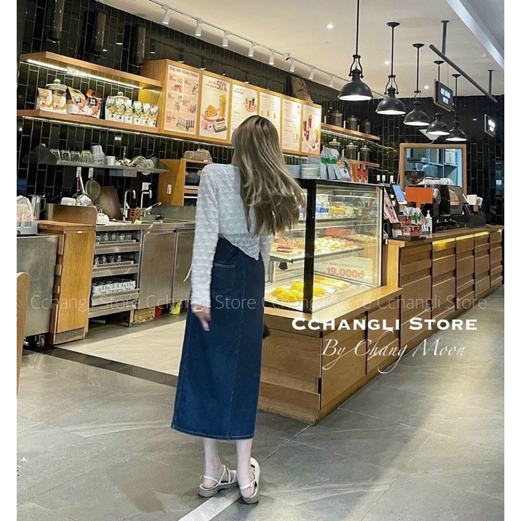 Set áo cặp ren hoa nổi, mặc riêng mix rời đều xinh, len Quảng Châu mỏng nhẹ.