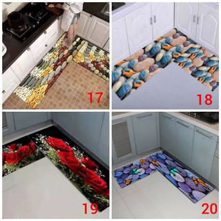 Bộ thảm bếp 3D  2 tấm. Mẫu mới nhất 2020