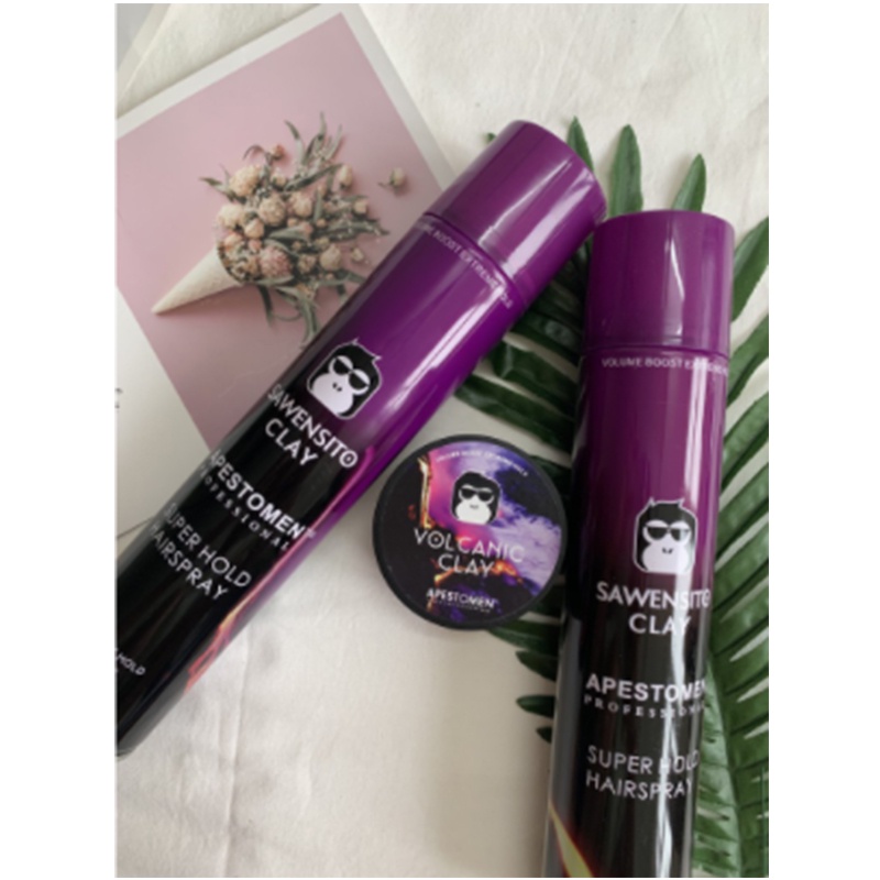 Combo gôm xịt tóc + sáp vuốt tóc nam giữ nếp bóng mượt giá rẻ_CB01