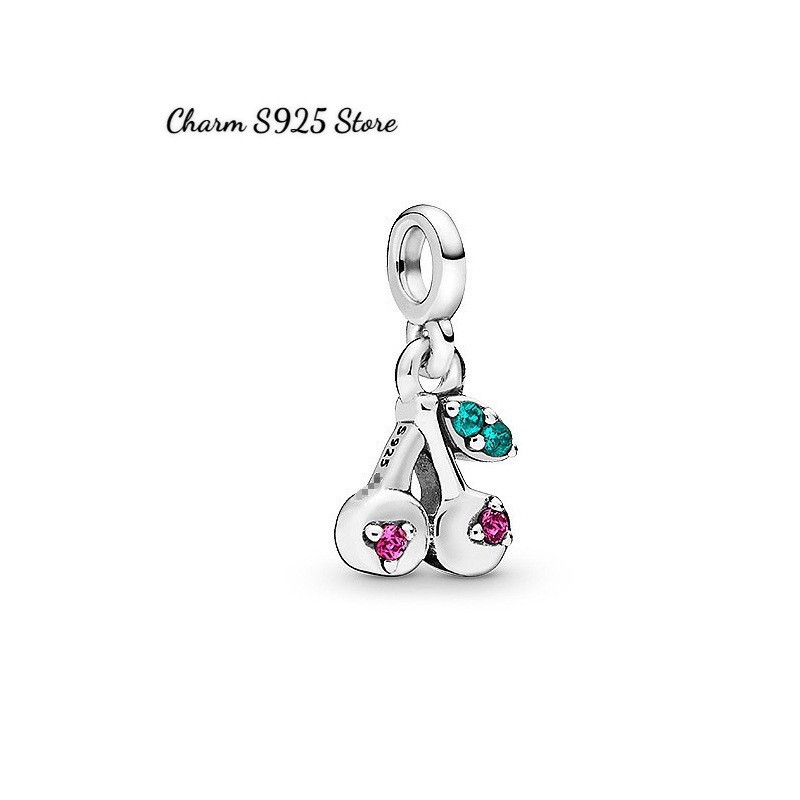 charm pan me treo trái cherry bạc s925