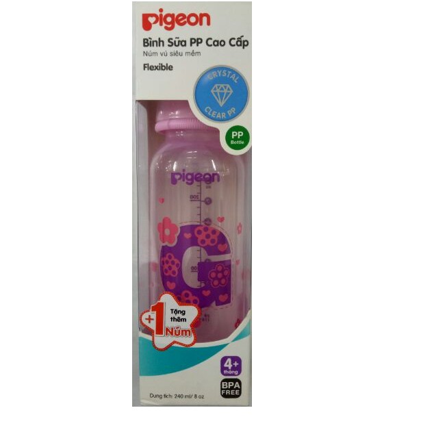 Bình sữa Pigeon PP nhựa cao cấp 240ml BS061