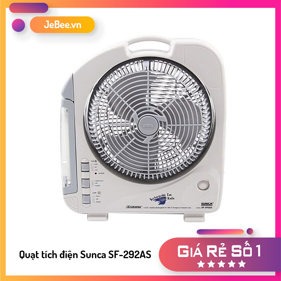 Quạt tích điện Sunca SF-292AS (2 ắc quy - 26W)