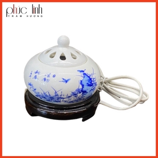 Lư Đốt Trầm Điện-Xông Bột Trầm-Cao 7cm-Đường Kính 8cm-Giao mẫu ngẫu nhiên