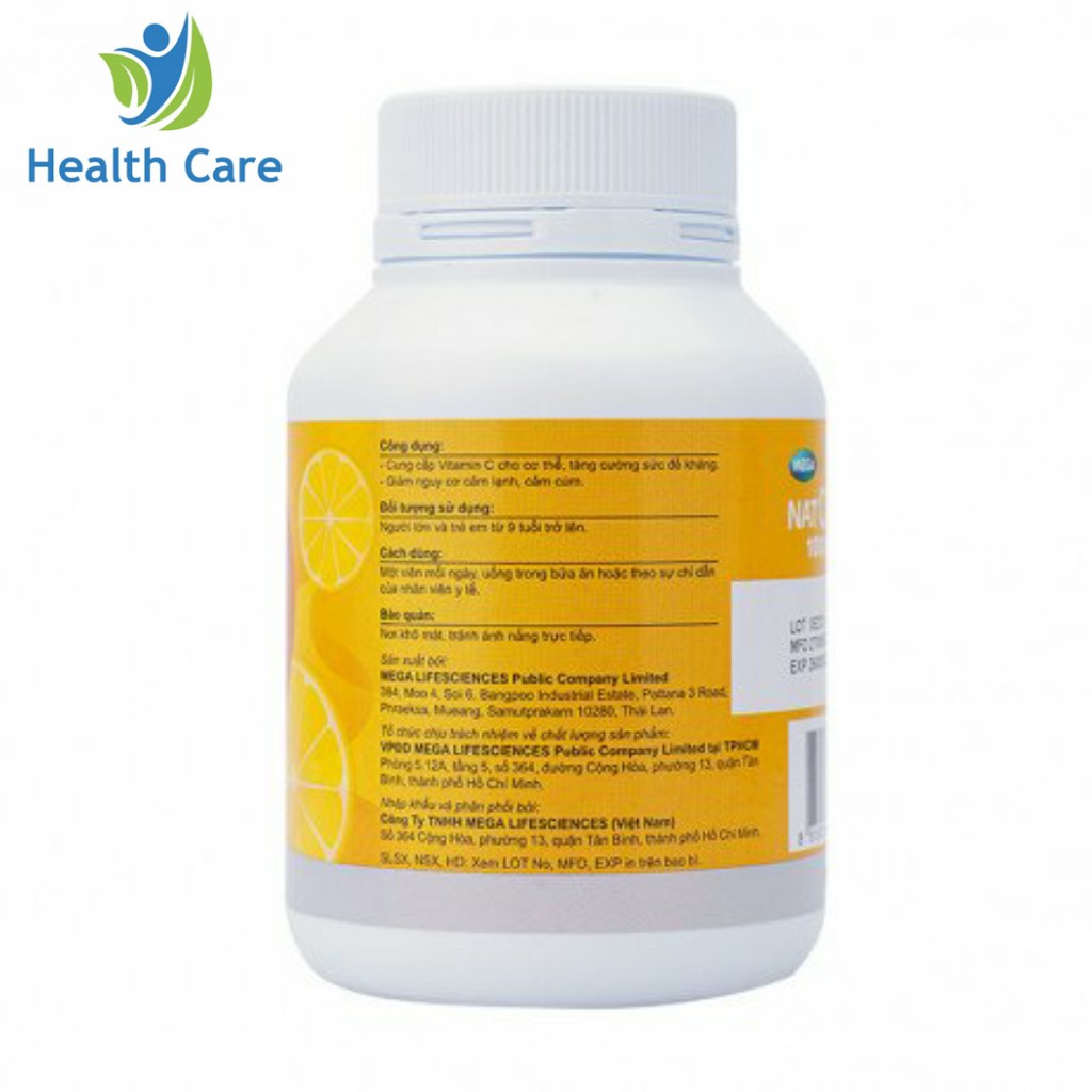 Viên bổ sung Vitamin C Nat C 1000 (30 viên) | Thế Giới Skin Care