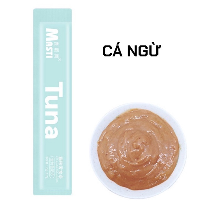 [HCM] Súp thưởng cung cấp dinh dưỡng dành cho mèo, cho thú cưng Masti 15gr/thanh